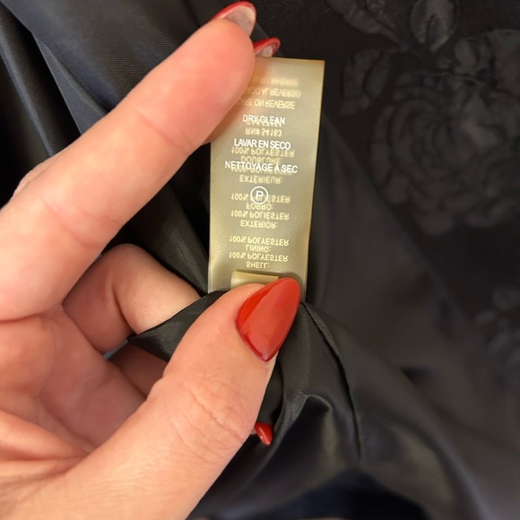 Calvin Klein Black Floral Women's Blazer Jacket Size 10 - Picture 5 of 7